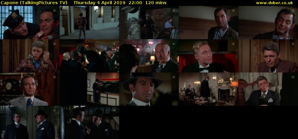 Capone (TalkingPictures TV) Thursday 4 April 2019 22:00 - 00:00