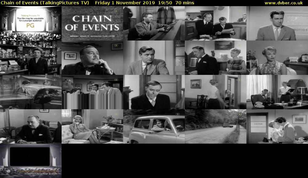Chain of Events (TalkingPictures TV) Friday 1 November 2019 19:50 - 21:00