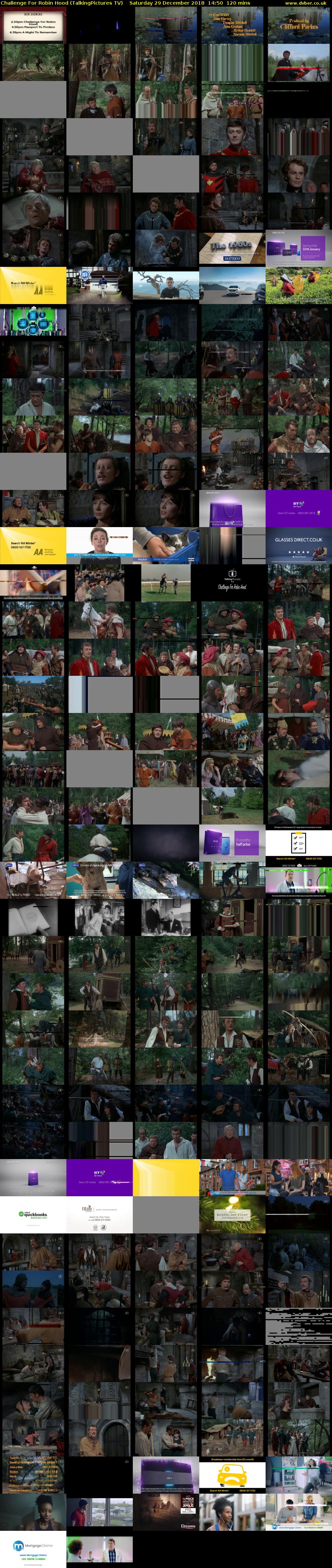 Challenge For Robin Hood (TalkingPictures TV) Saturday 29 December 2018 14:50 - 16:50