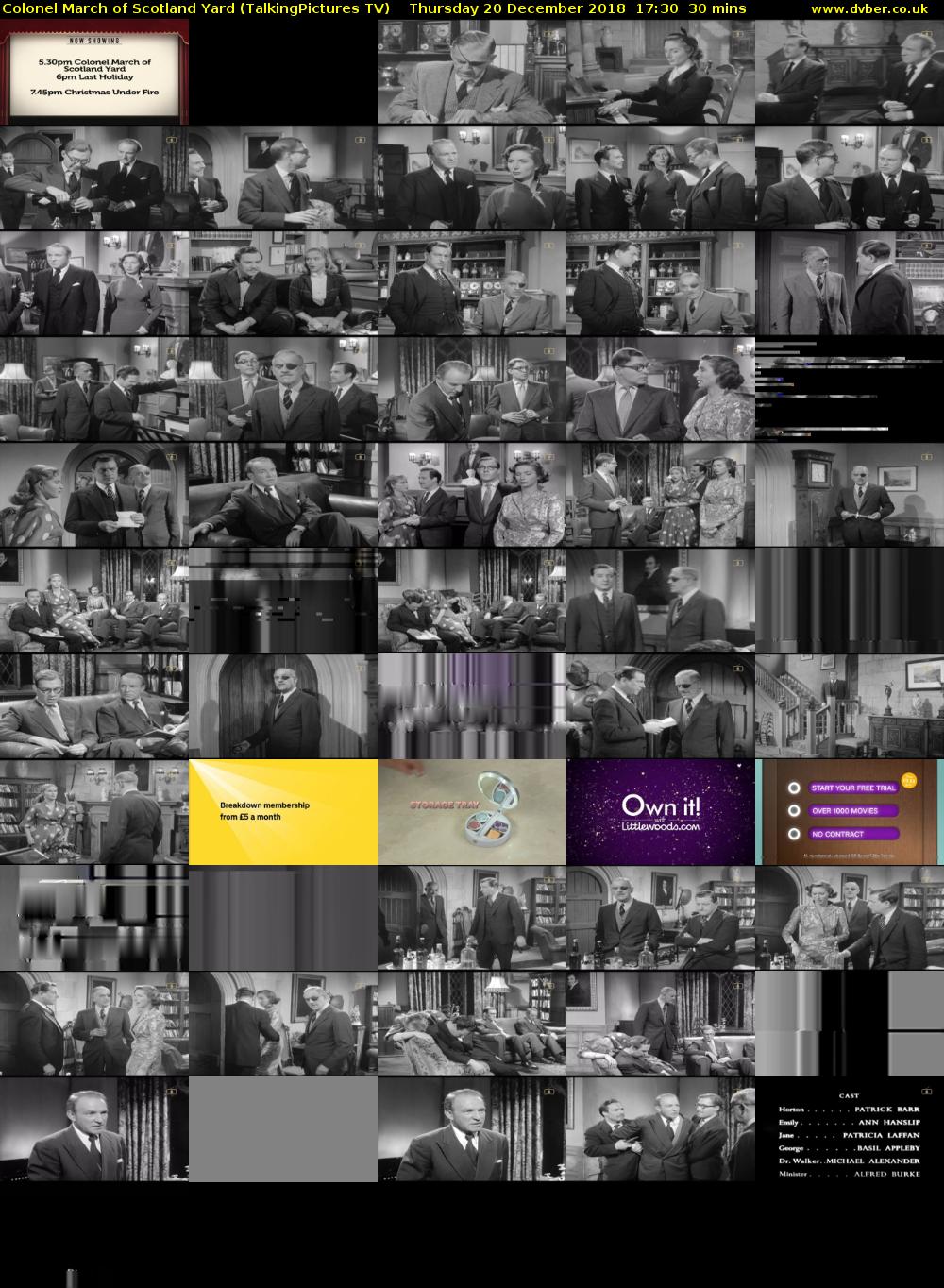 Colonel March of Scotland Yard (TalkingPictures TV) Thursday 20 December 2018 17:30 - 18:00