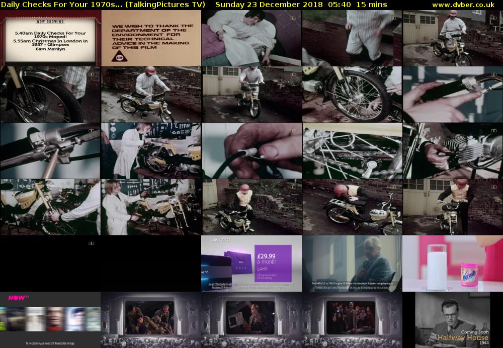 Daily Checks For Your 1970s... (TalkingPictures TV) Sunday 23 December 2018 05:40 - 05:55