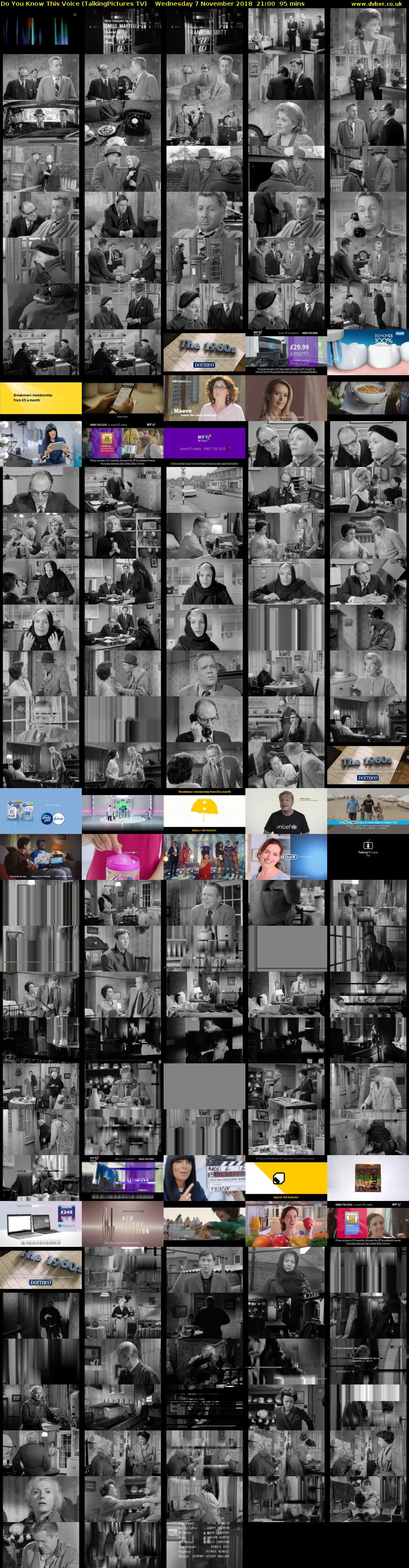 Do You Know This Voice (TalkingPictures TV) Wednesday 7 November 2018 21:00 - 22:35