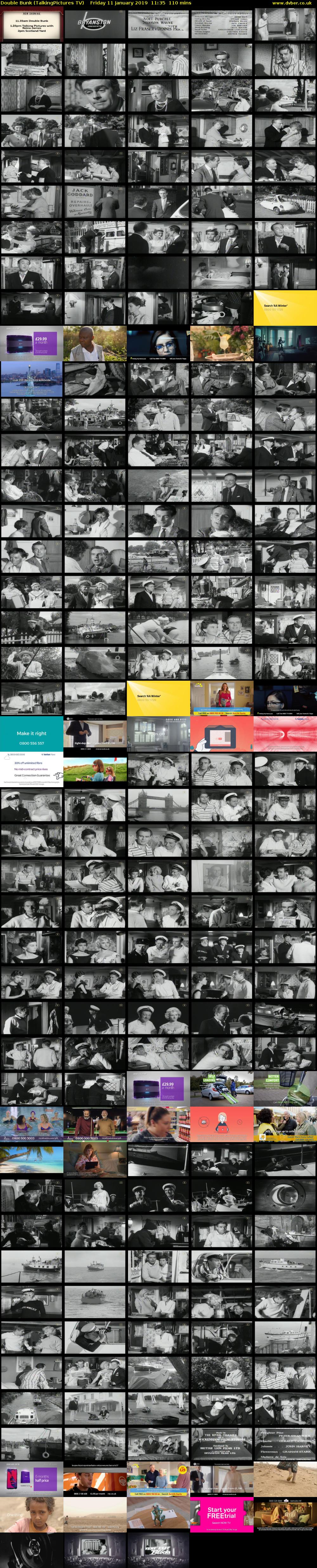 Double Bunk (TalkingPictures TV) Friday 11 January 2019 11:35 - 13:25