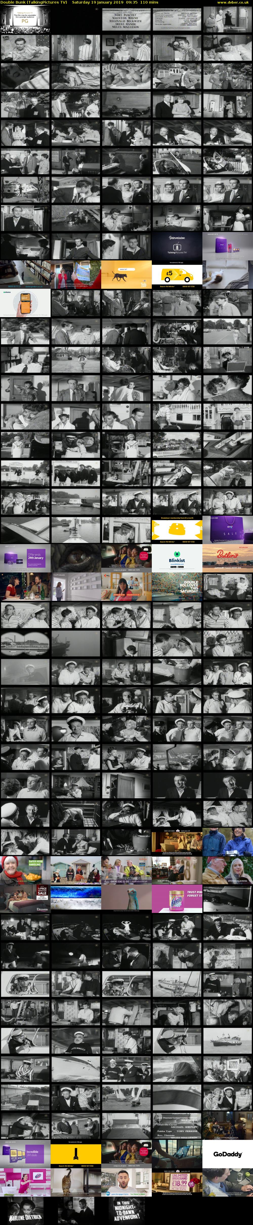 Double Bunk (TalkingPictures TV) Saturday 19 January 2019 09:35 - 11:25