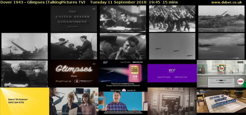 Dover 1943 - Glimpses (TalkingPictures TV) Tuesday 11 September 2018 19:45 - 20:00