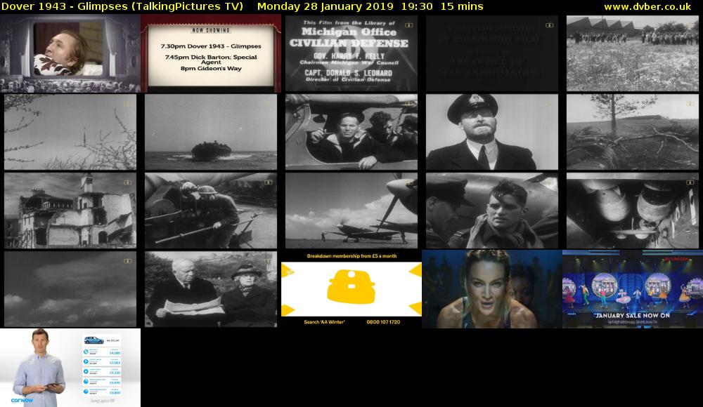 Dover 1943 - Glimpses (TalkingPictures TV) Monday 28 January 2019 19:30 - 19:45