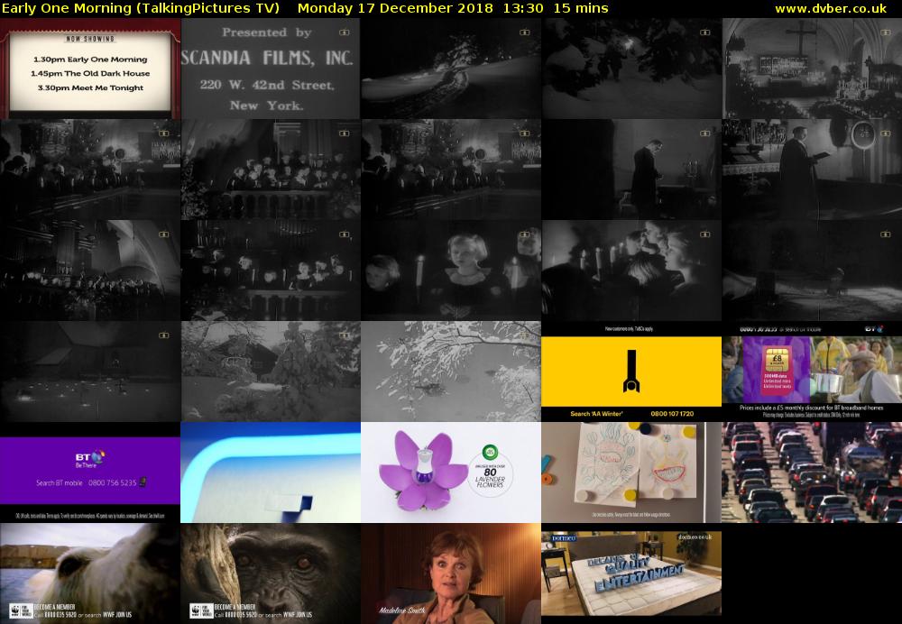 Early One Morning (TalkingPictures TV) Monday 17 December 2018 13:30 - 13:45