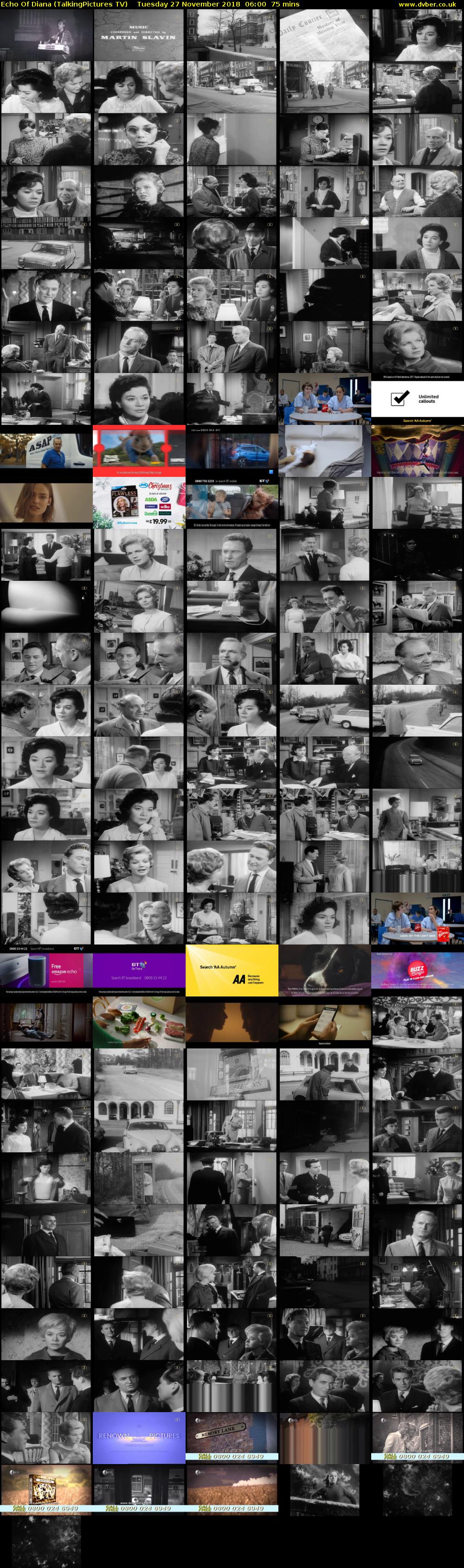 Echo Of Diana (TalkingPictures TV) Tuesday 27 November 2018 06:00 - 07:15