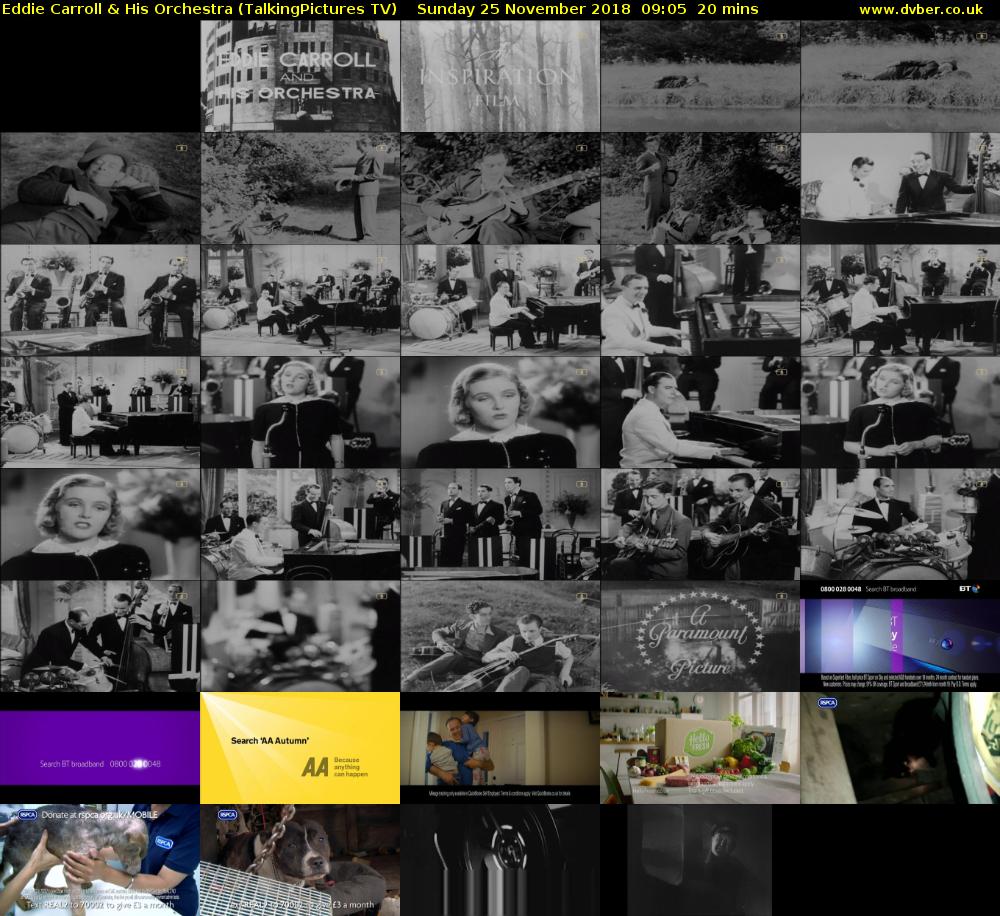 Eddie Carroll & His Orchestra (TalkingPictures TV) Sunday 25 November 2018 09:05 - 09:25