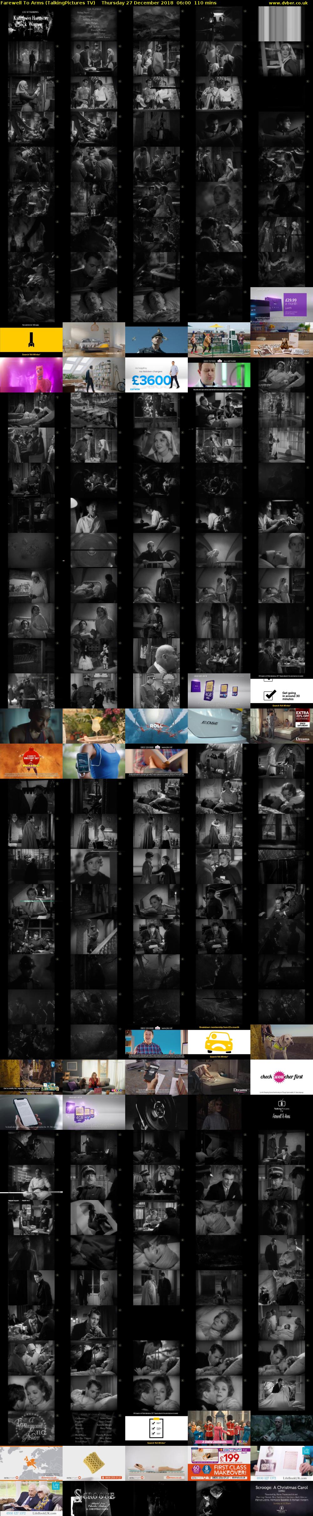 Farewell To Arms (TalkingPictures TV) Thursday 27 December 2018 06:00 - 07:50