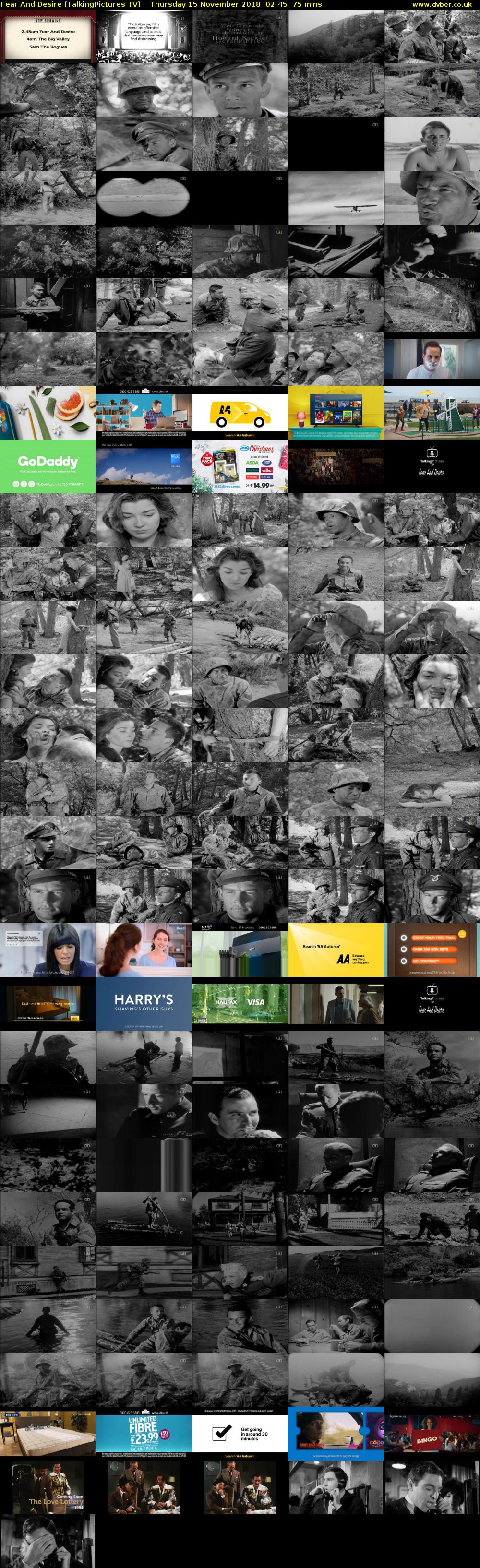 Fear And Desire (TalkingPictures TV) Thursday 15 November 2018 02:45 - 04:00