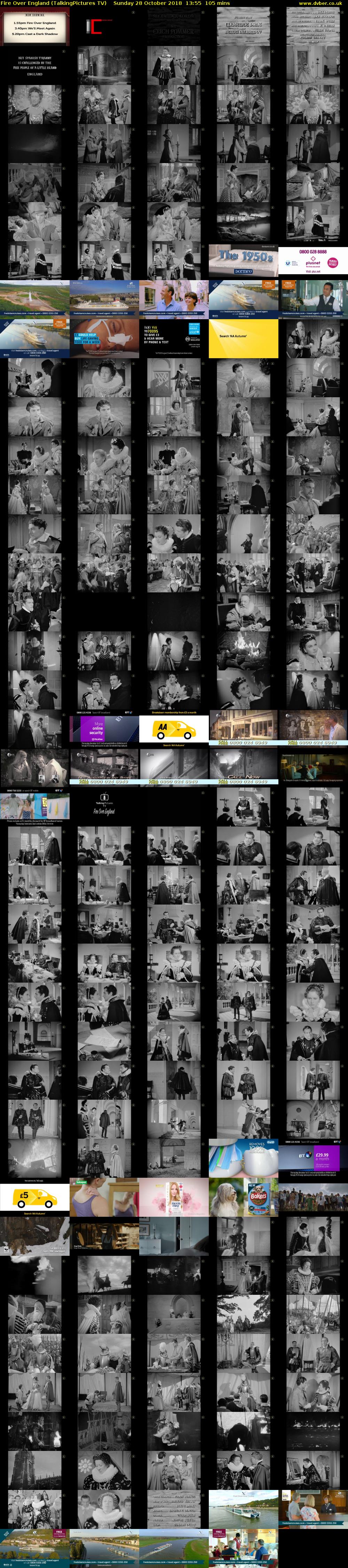 Fire Over England (TalkingPictures TV) Sunday 28 October 2018 13:55 - 15:40