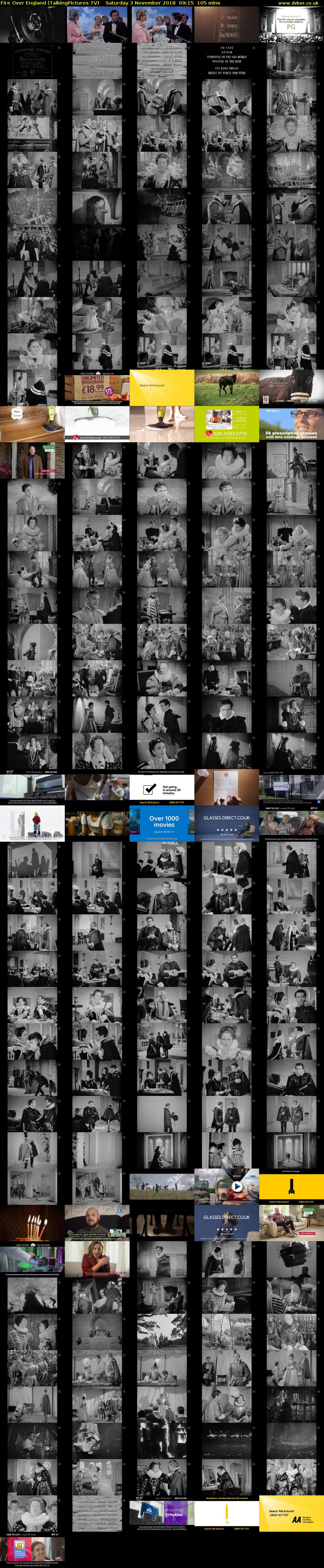 Fire Over England (TalkingPictures TV) Saturday 3 November 2018 09:15 - 11:00