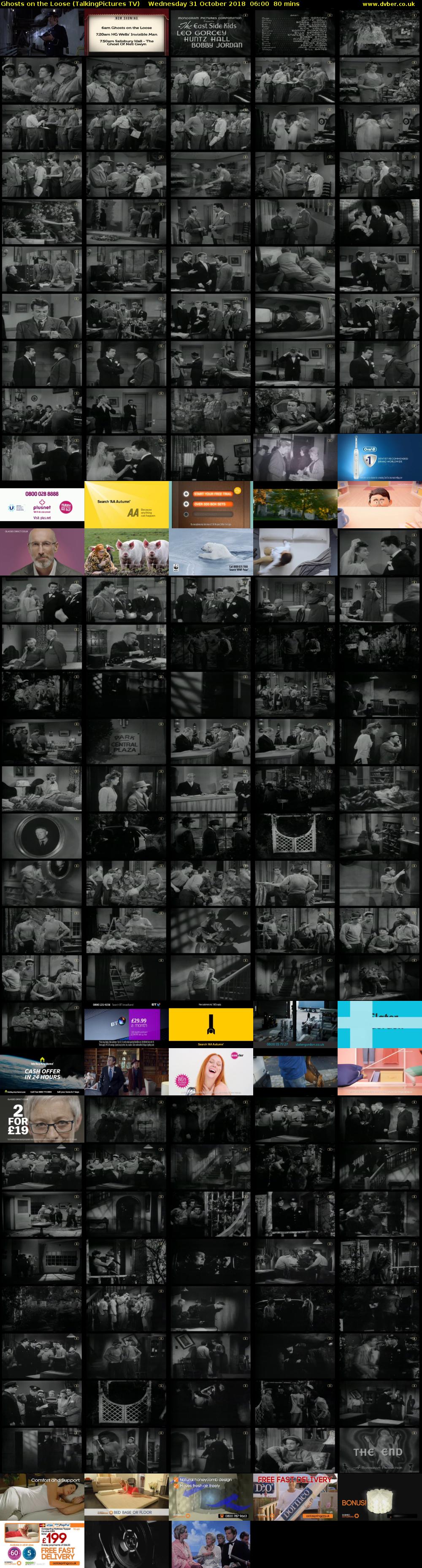 Ghosts on the Loose (TalkingPictures TV) Wednesday 31 October 2018 06:00 - 07:20