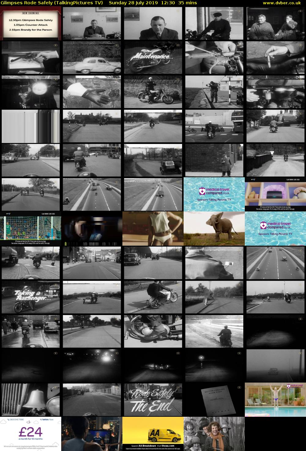 Glimpses Rode Safely (TalkingPictures TV) Sunday 28 July 2019 12:30 - 13:05