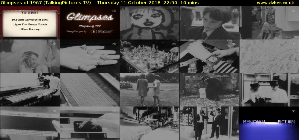 Glimpses of 1967 (TalkingPictures TV) Thursday 11 October 2018 22:50 - 23:00