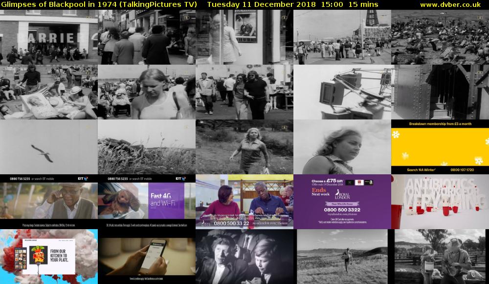 Glimpses of Blackpool in 1974 (TalkingPictures TV) Tuesday 11 December 2018 15:00 - 15:15