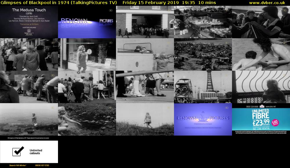 Glimpses of Blackpool in 1974 (TalkingPictures TV) Friday 15 February 2019 19:35 - 19:45