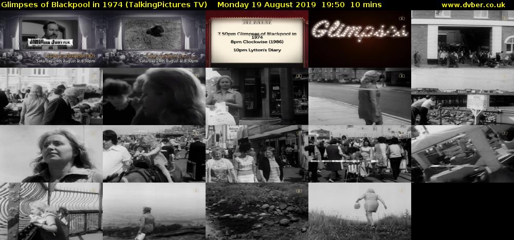 Glimpses of Blackpool in 1974 (TalkingPictures TV) Monday 19 August 2019 19:50 - 20:00