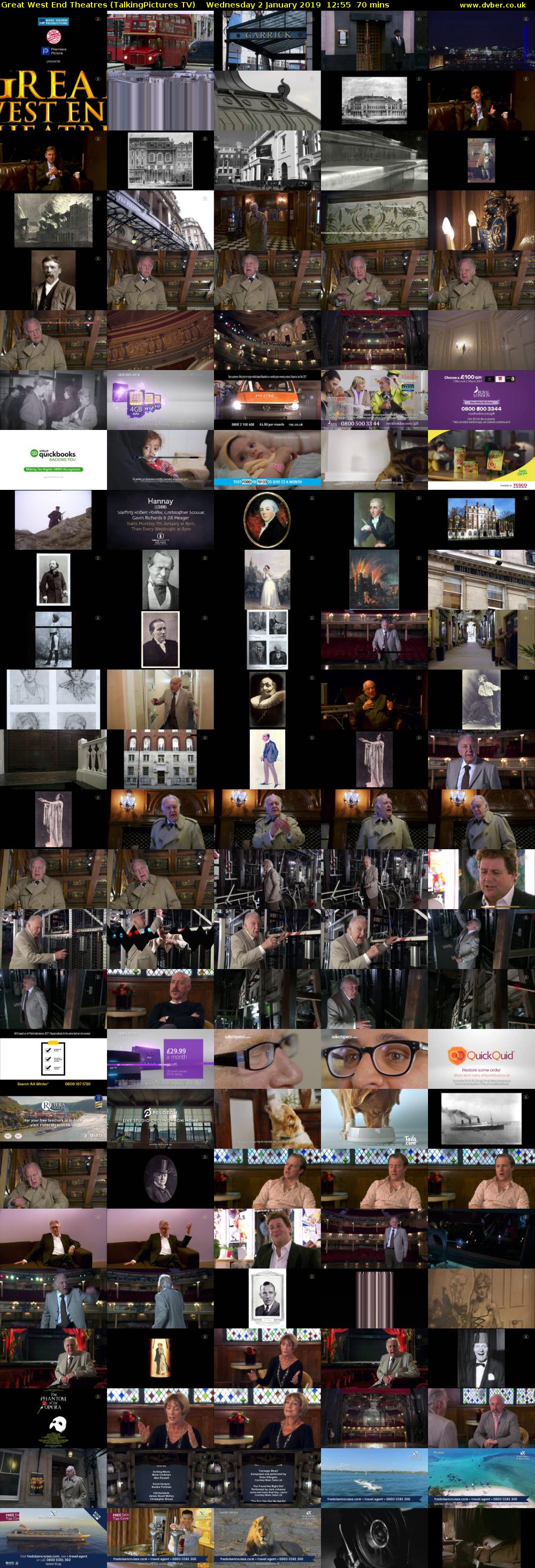 Great West End Theatres (TalkingPictures TV) Wednesday 2 January 2019 12:55 - 14:05