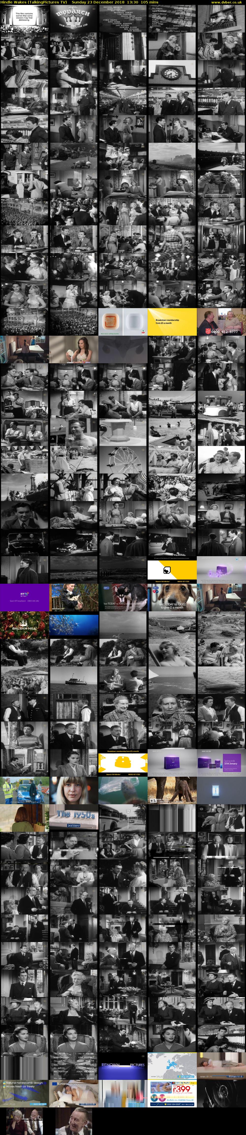 Hindle Wakes (TalkingPictures TV) Sunday 23 December 2018 13:30 - 15:15