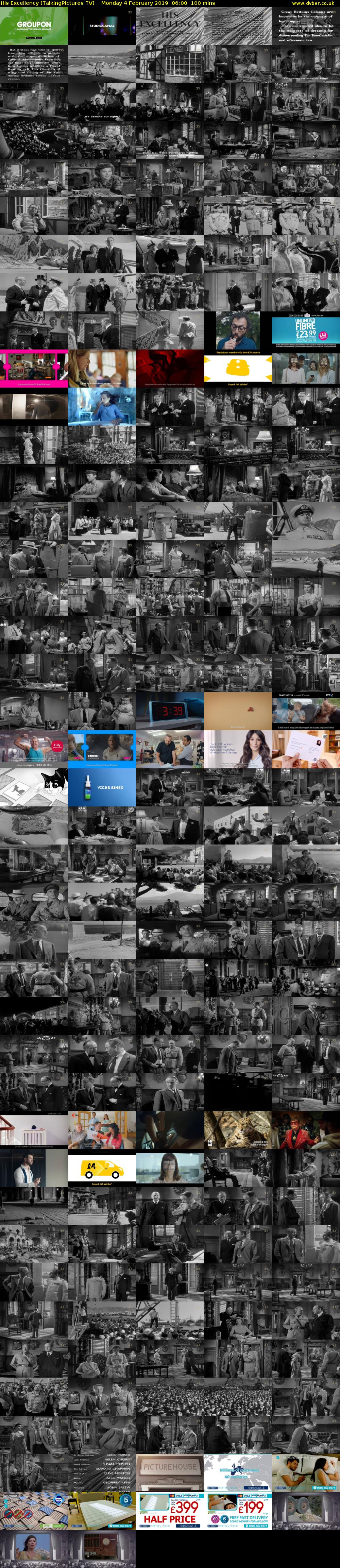 His Excellency (TalkingPictures TV) Monday 4 February 2019 06:00 - 07:40