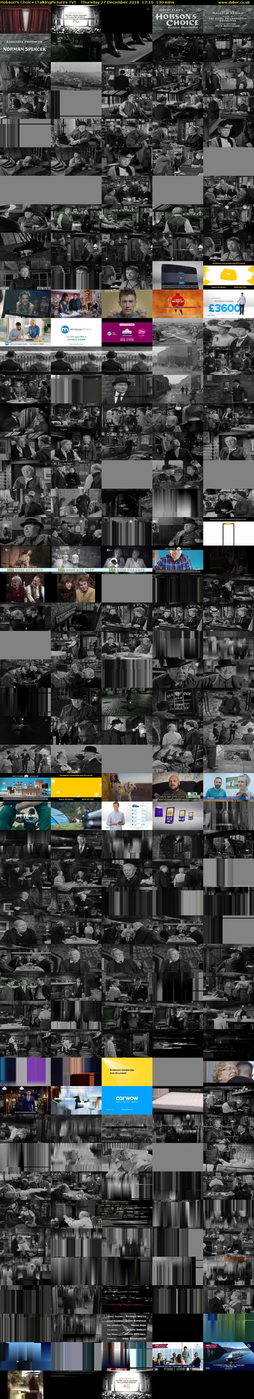 Hobson's Choice (TalkingPictures TV) Thursday 27 December 2018 17:10 - 19:20