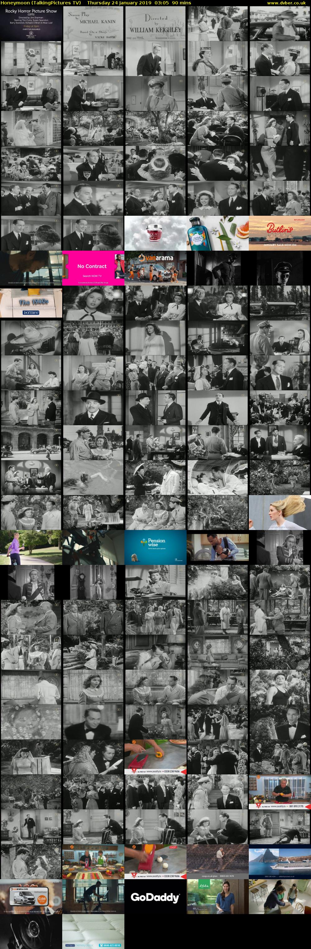 Honeymoon (TalkingPictures TV) Thursday 24 January 2019 03:05 - 04:35