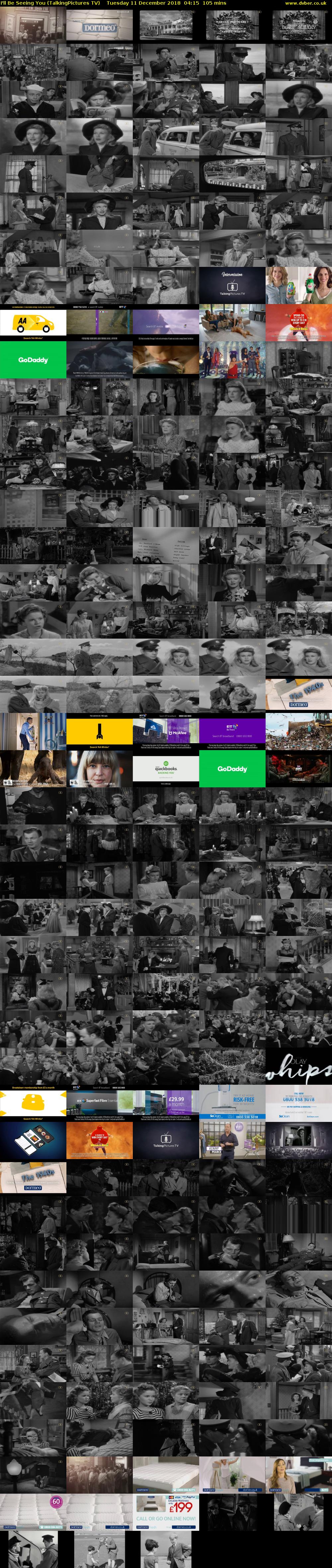 I'll Be Seeing You (TalkingPictures TV) Tuesday 11 December 2018 04:15 - 06:00