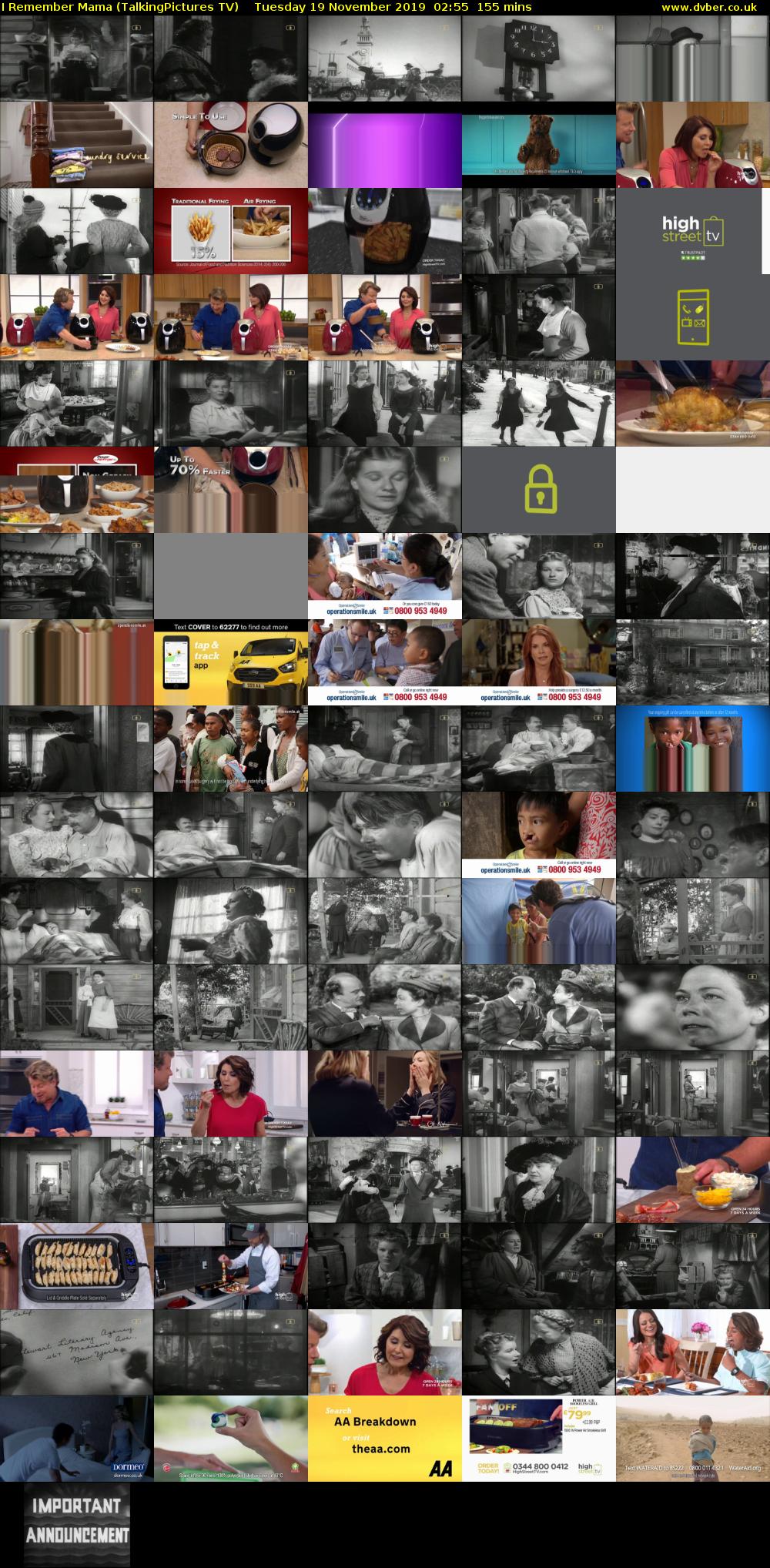 I Remember Mama (TalkingPictures TV) Tuesday 19 November 2019 02:55 - 05:30