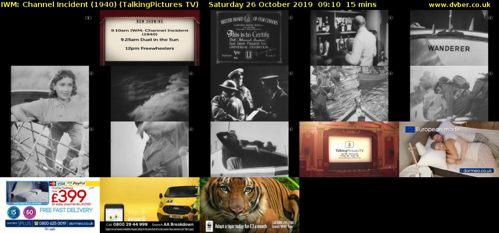 IWM: Channel Incident (1940) (TalkingPictures TV) Saturday 26 October 2019 09:10 - 09:25