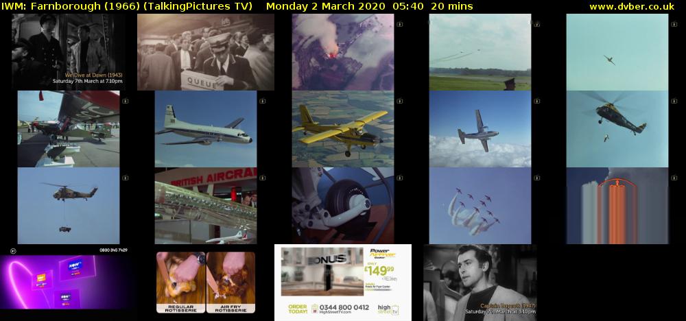 IWM: Farnborough (1966) (TalkingPictures TV) Monday 2 March 2020 05:40 - 06:00