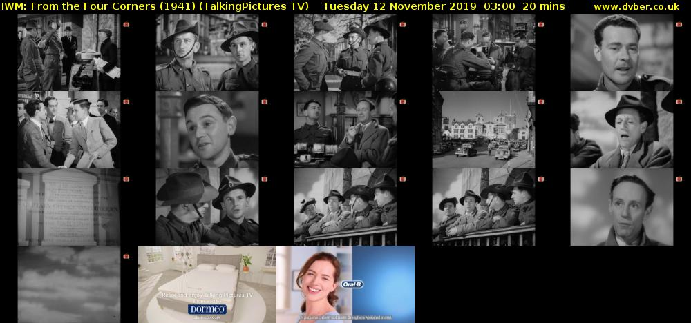 IWM: From the Four Corners (1941) (TalkingPictures TV) Tuesday 12 November 2019 03:00 - 03:20