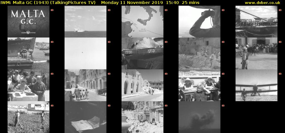IWM: Malta GC (1943) (TalkingPictures TV) Monday 11 November 2019 15:40 - 16:05