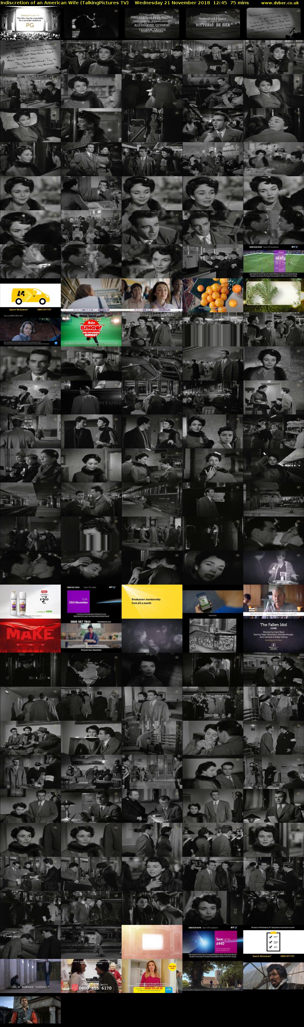 Indiscretion of an American Wife (TalkingPictures TV) Wednesday 21 November 2018 12:45 - 14:00