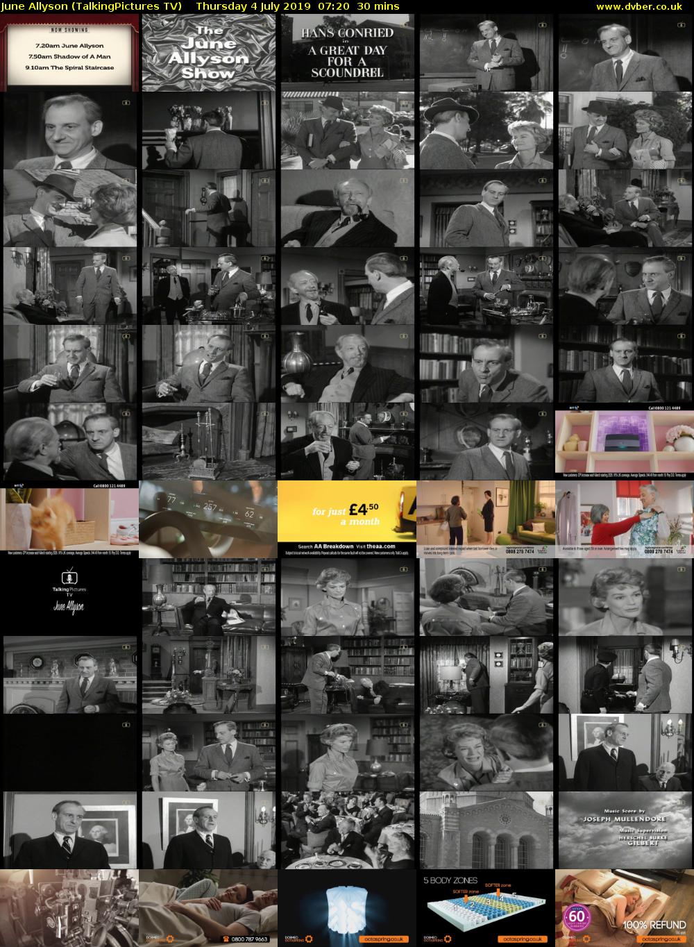 June Allyson (TalkingPictures TV) Thursday 4 July 2019 07:20 - 07:50