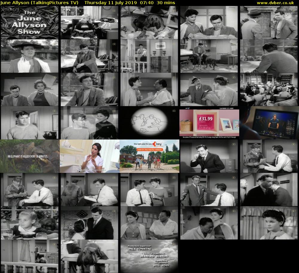 June Allyson (TalkingPictures TV) Thursday 11 July 2019 07:40 - 08:10