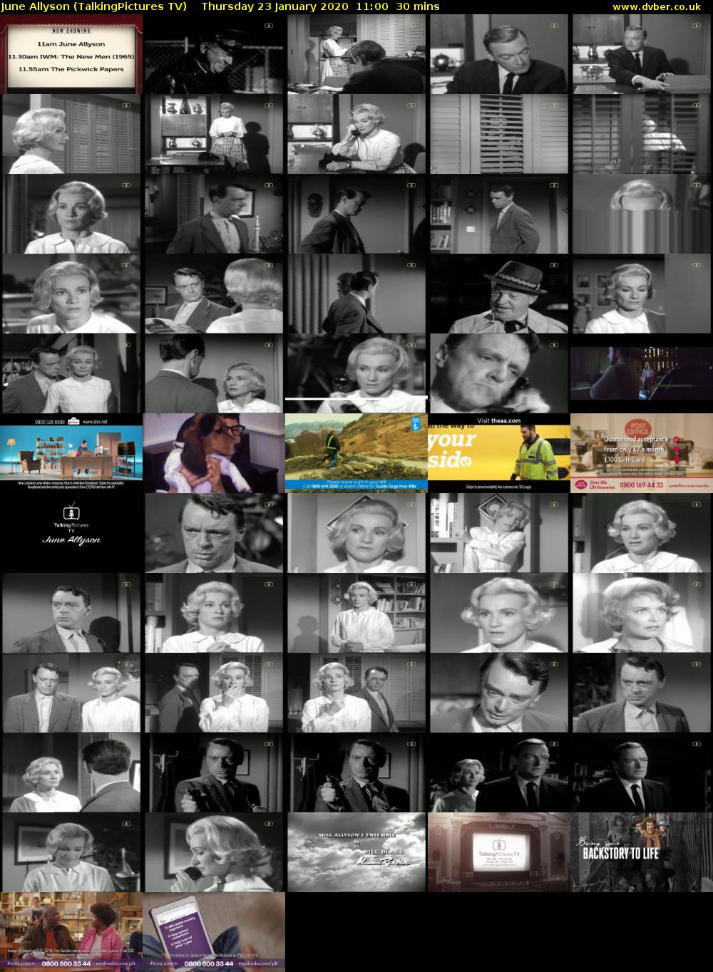 June Allyson (TalkingPictures TV) Thursday 23 January 2020 11:00 - 11:30