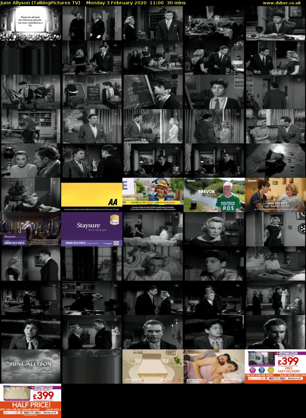 June Allyson (TalkingPictures TV) Monday 3 February 2020 11:00 - 11:30