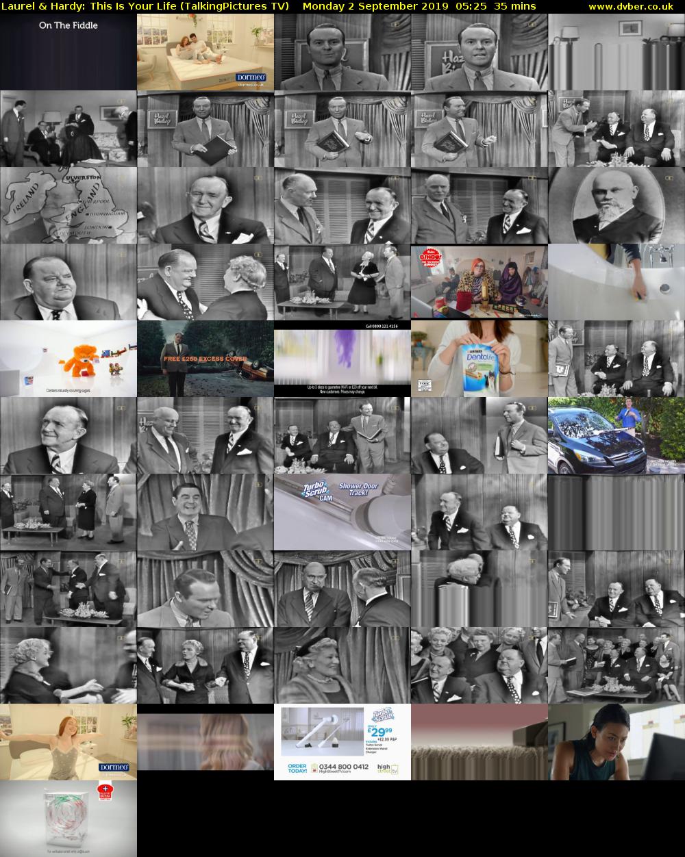 Laurel & Hardy: This Is Your Life (TalkingPictures TV) Monday 2 September 2019 05:25 - 06:00