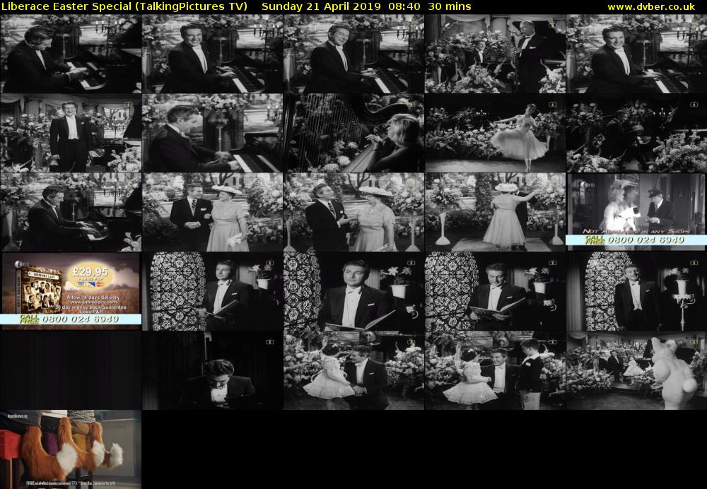 Liberace Easter Special (TalkingPictures TV) Sunday 21 April 2019 08:40 - 09:10