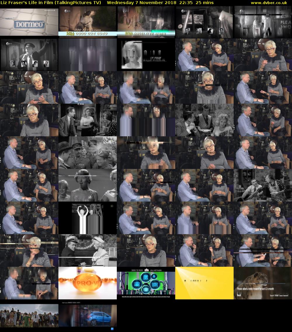Liz Fraser's Life in Film (TalkingPictures TV) Wednesday 7 November 2018 22:35 - 23:00