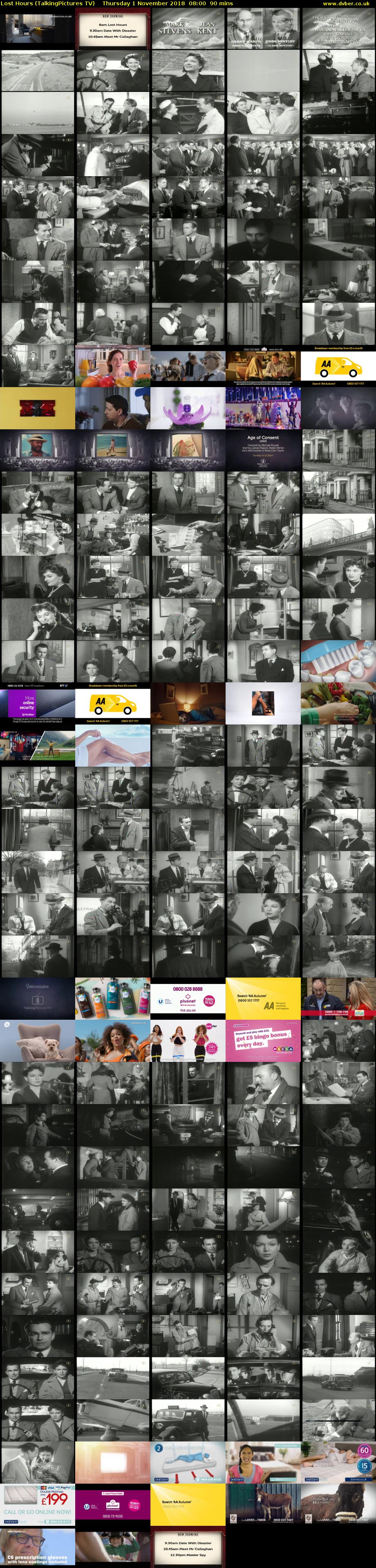 Lost Hours (TalkingPictures TV) Thursday 1 November 2018 08:00 - 09:30