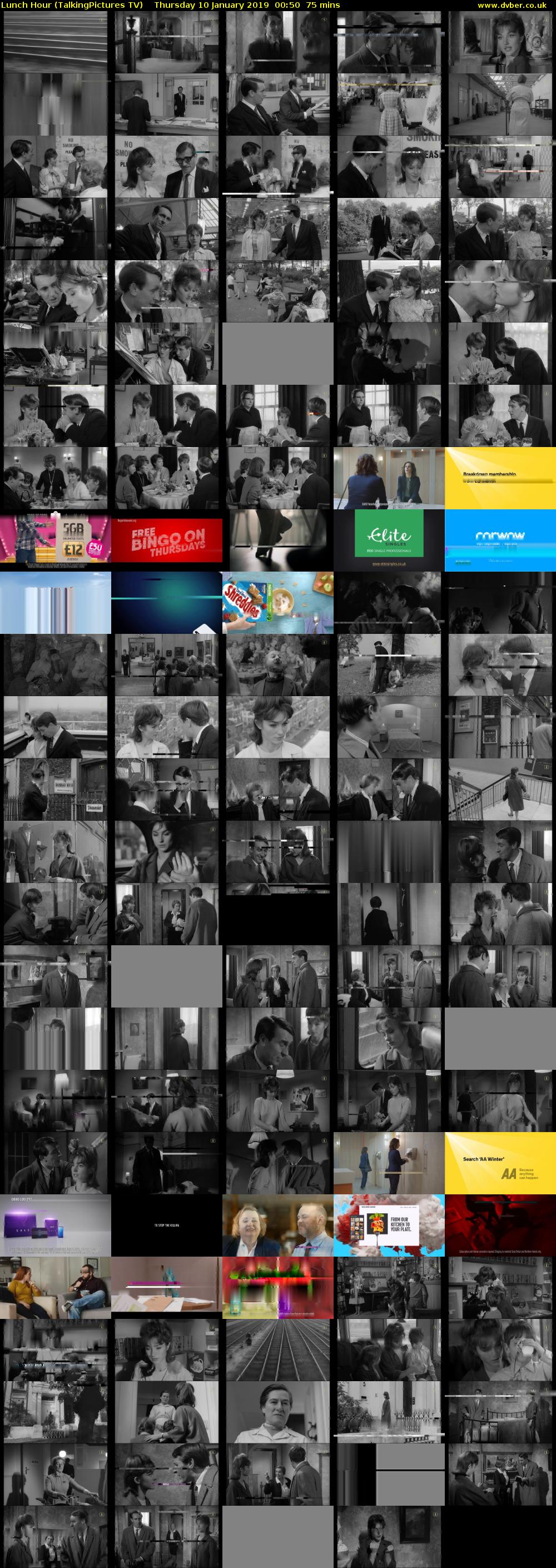 Lunch Hour (TalkingPictures TV) Thursday 10 January 2019 00:50 - 02:05