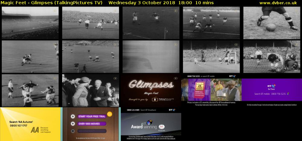 Magic Feet - Glimpses (TalkingPictures TV) Wednesday 3 October 2018 18:00 - 18:10