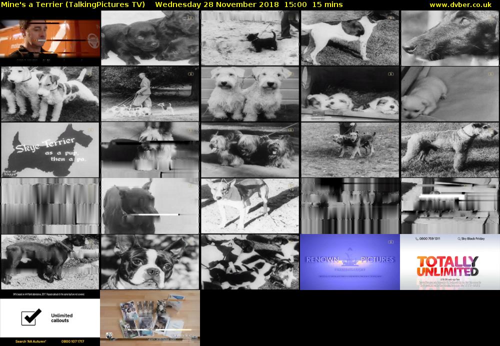 Mine's a Terrier (TalkingPictures TV) Wednesday 28 November 2018 15:00 - 15:15