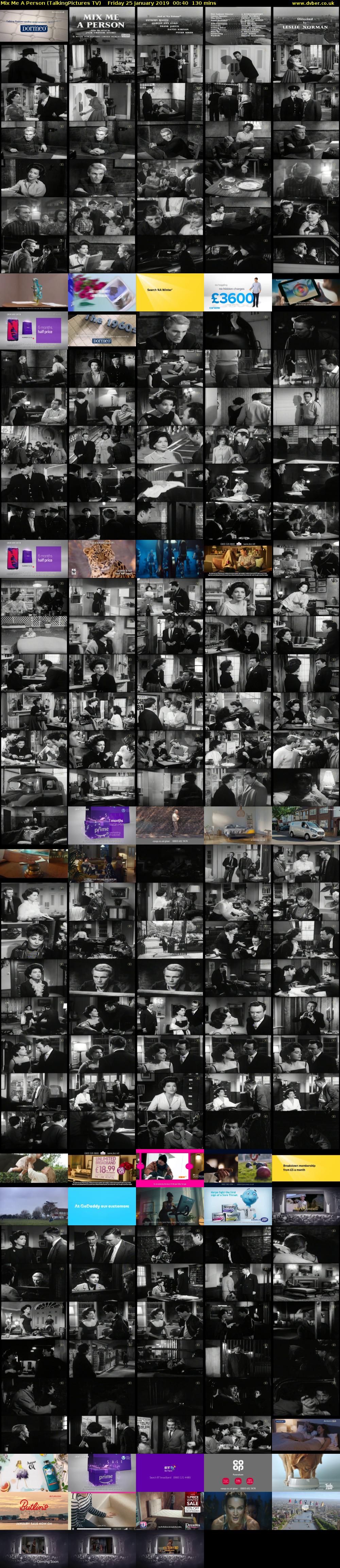 Mix Me A Person (TalkingPictures TV) Friday 25 January 2019 00:40 - 02:50