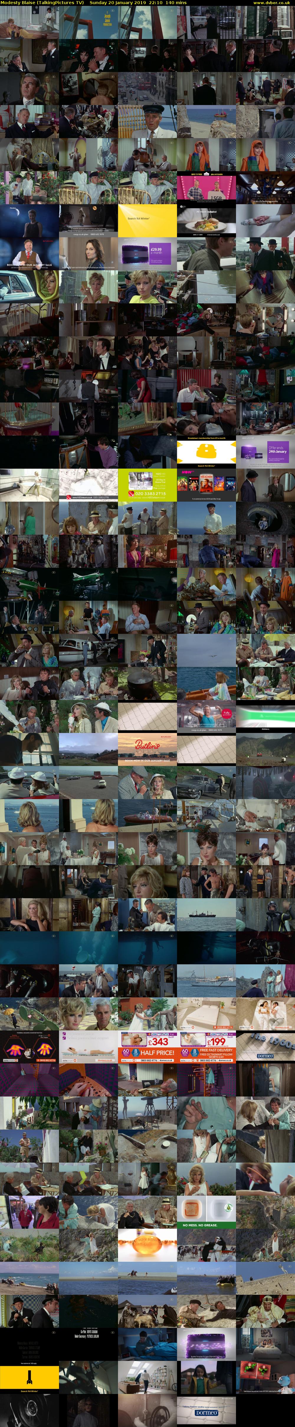 Modesty Blaise (TalkingPictures TV) Sunday 20 January 2019 22:10 - 00:30