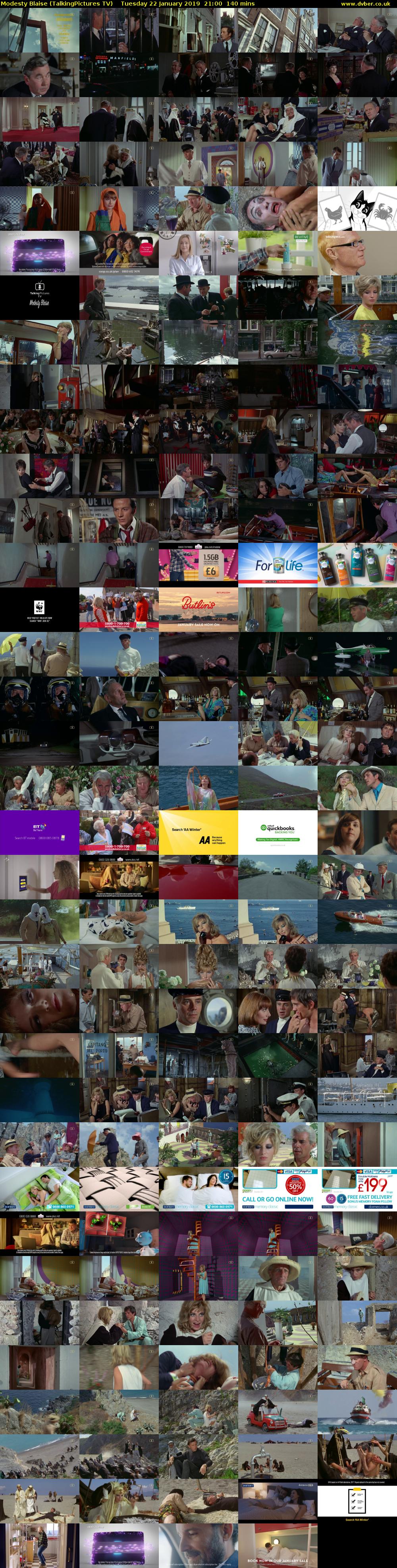 Modesty Blaise (TalkingPictures TV) Tuesday 22 January 2019 21:00 - 23:20