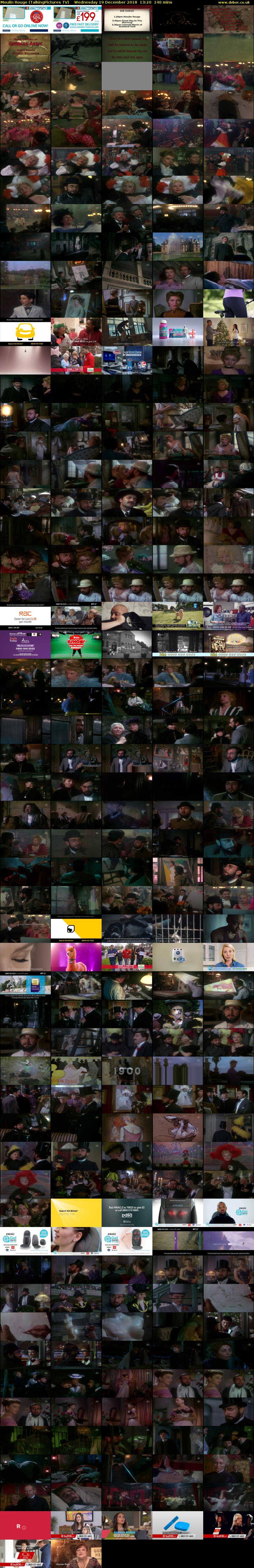 Moulin Rouge (TalkingPictures TV) Wednesday 19 December 2018 13:20 - 15:40